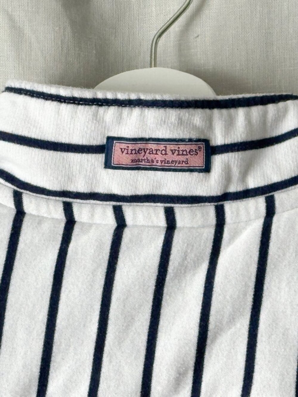 Vineyard Vines Americana Striped Shep Shirt Quarter Zip Pullover Size Large - Picture 6 of 6